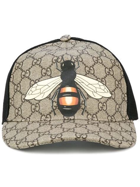 gucci bee baseball hat|gucci bee print hat black.